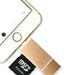 Card Reader iUni Lightning + MicroUSB OTG, Memorie Externa pentru dispozitive iOS si Android, Gold